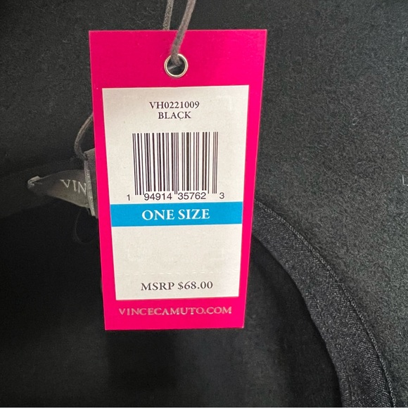 Vince Camuto Free Spirit Black Wool Floppy Adjustable Hat NWT - Picture 9 of 10